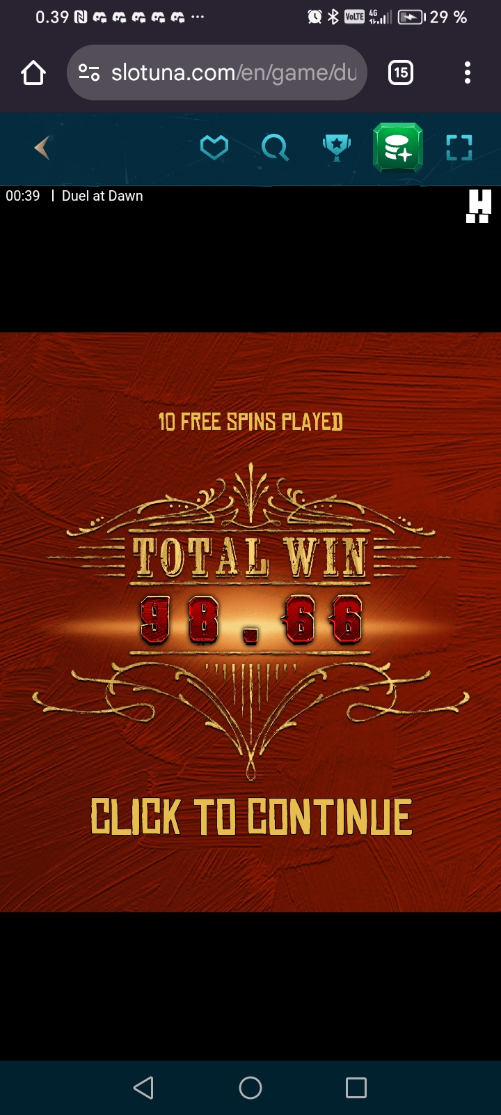 Duel at dawn – Slotuna (98.66 eur / 0.20 bet) | Nimismies.