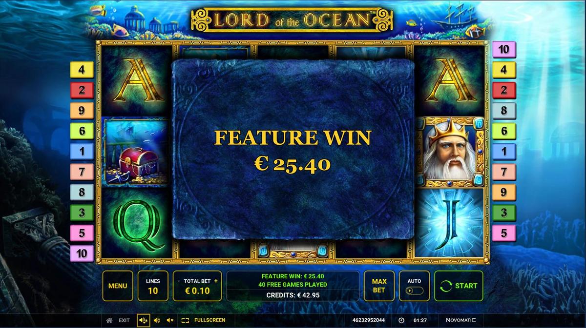 Lord Of The Ocean slot machine online casino gambling big win