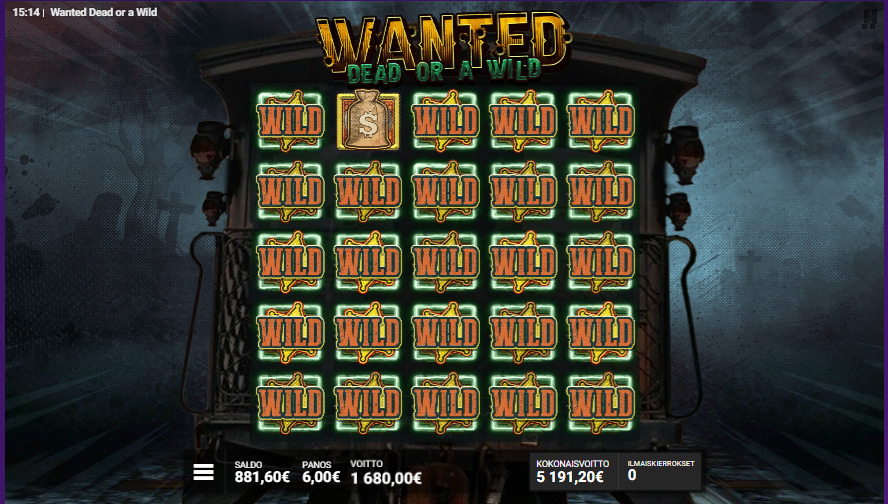 Wanted Dead Or A Wild slot machine online casino gambling big win