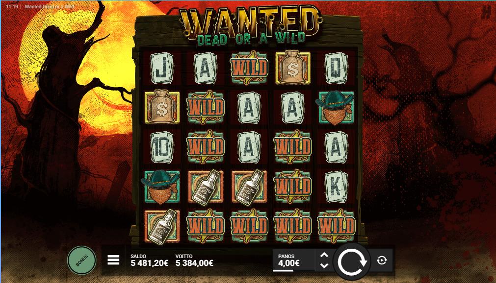 Wanted Dead Or A Wild slot machine online casino gambling big win