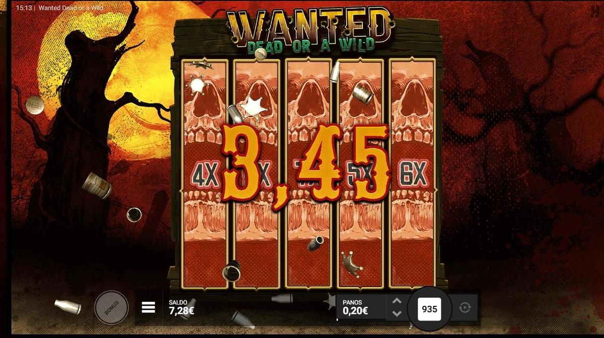 Wanted Dead Or A Wild slot machine online casino gambling big win