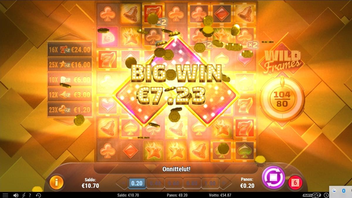 Wild Frames slot machine online casino gambling big win