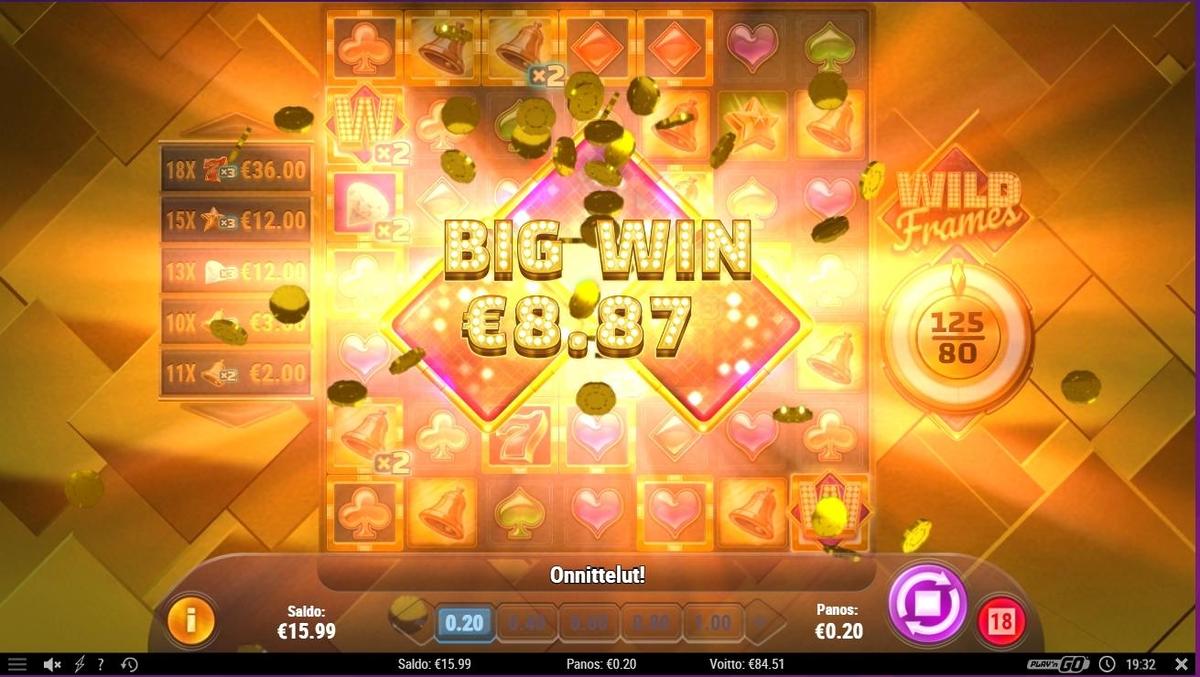 Wild Frames slot machine online casino gambling big win