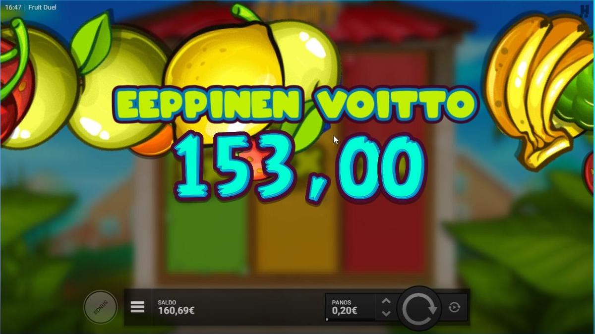 Fruit Duel slot machine online casino gambling big win