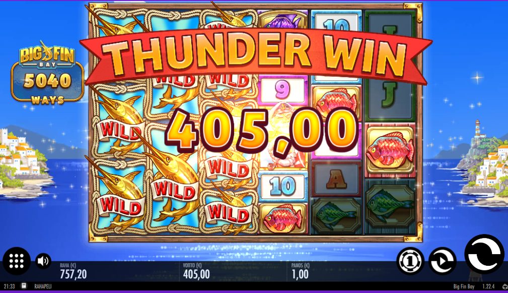 Big Fin Bay – Winnerz (405 eur / 1 bet) | Kapteni85