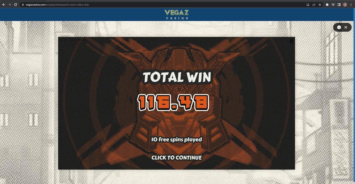 Toshi Video Club slot machine online casino gambling big win