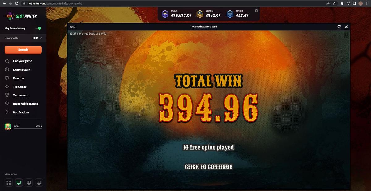 Wanted Dead Or A Wild slot machine online casino gambling big win