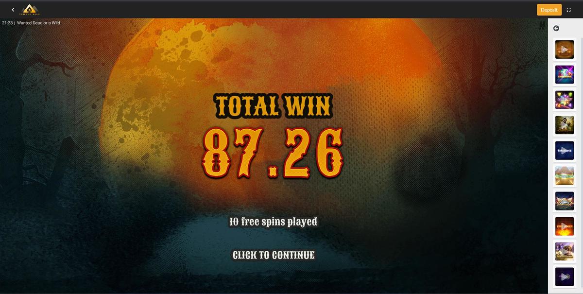 Wanted Dead Or A Wild slot machine online casino gambling big win