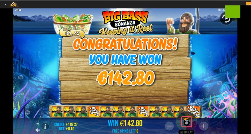 Big Bass Bonanza Keeping It Reel slot machine online casino gambling big win