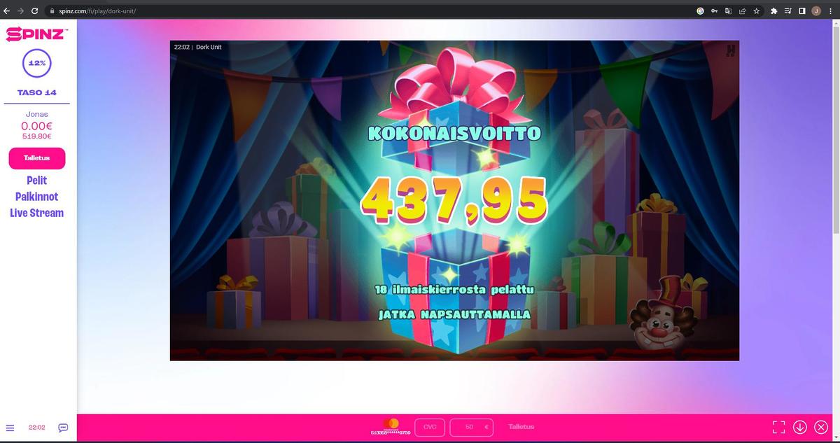 Dork Unit slot machine online casino gambling big win