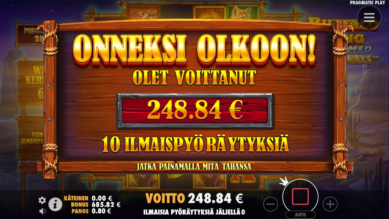 Buffalo King Untamed Megaways – Slotbox (248.84 eur / 0.8 bet) | Annero