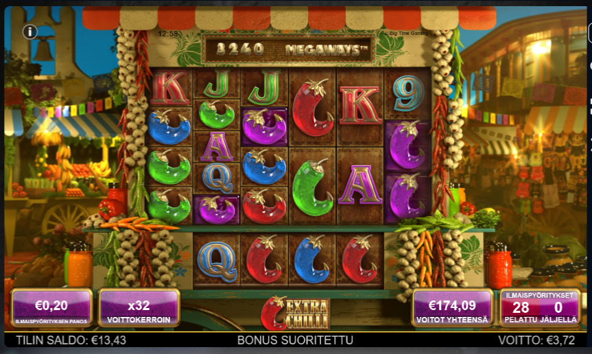 Extra Chilli slot machine online casino gambling big win