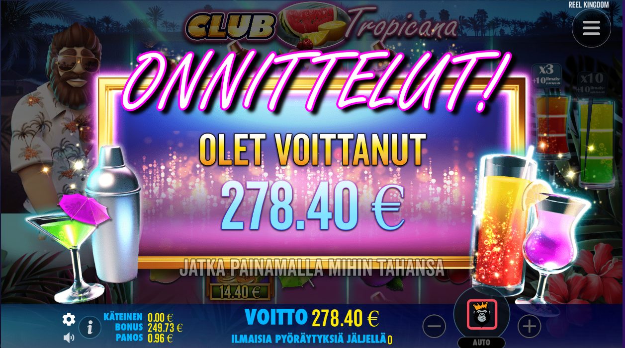 Club Tropicana – Slotbox (278.40 eur / 0.8 bet) | Annero