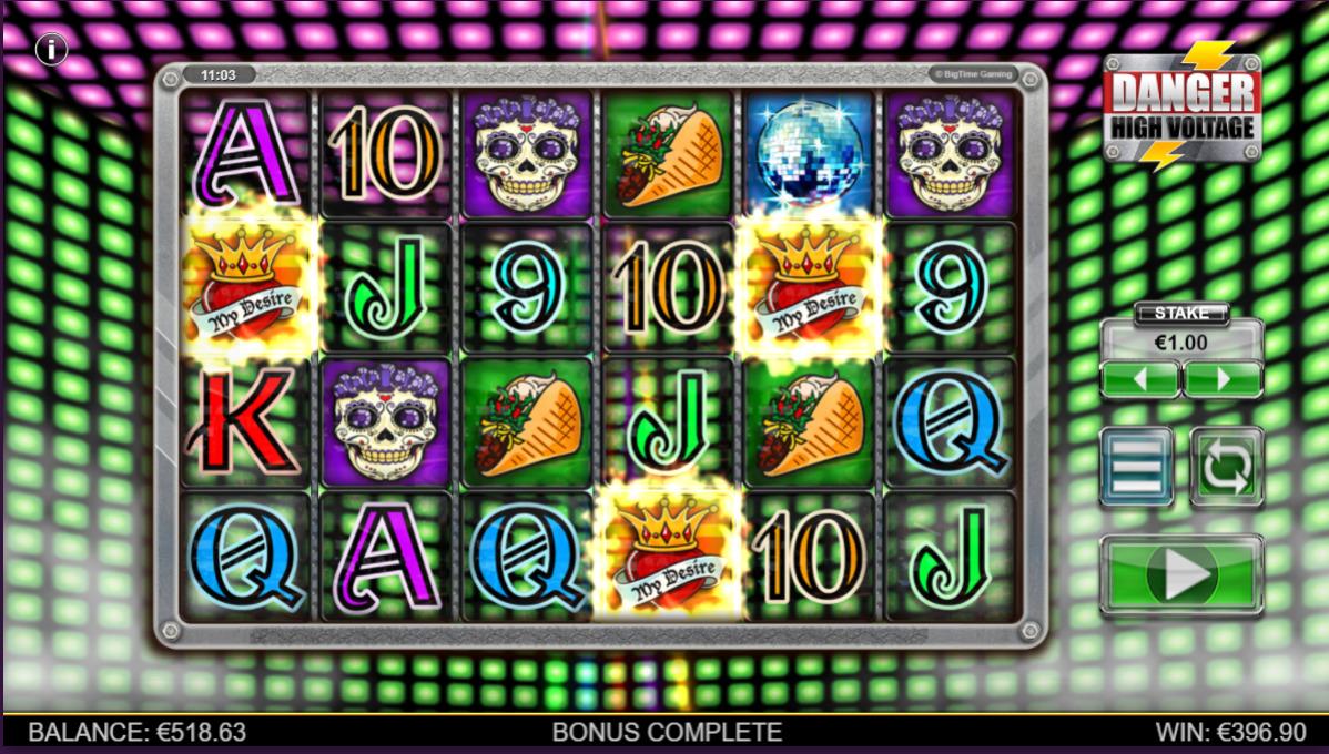 Danger High Voltage slot machine online casino gambling big win