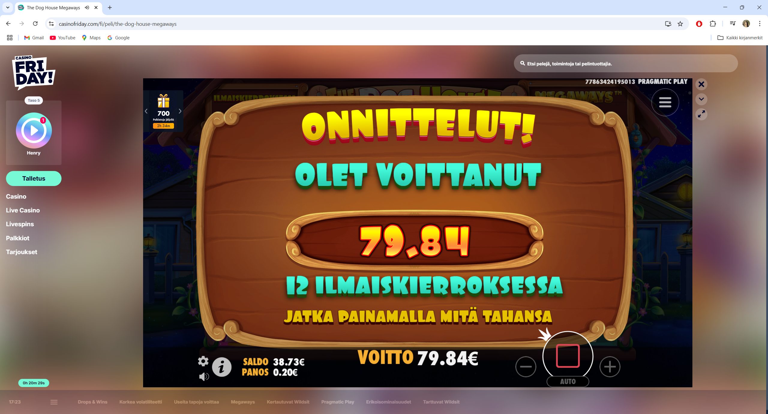 The Dog House Megaways – Casino Friday (79.84 eur / 0.20 bet) | Ihalaiska
