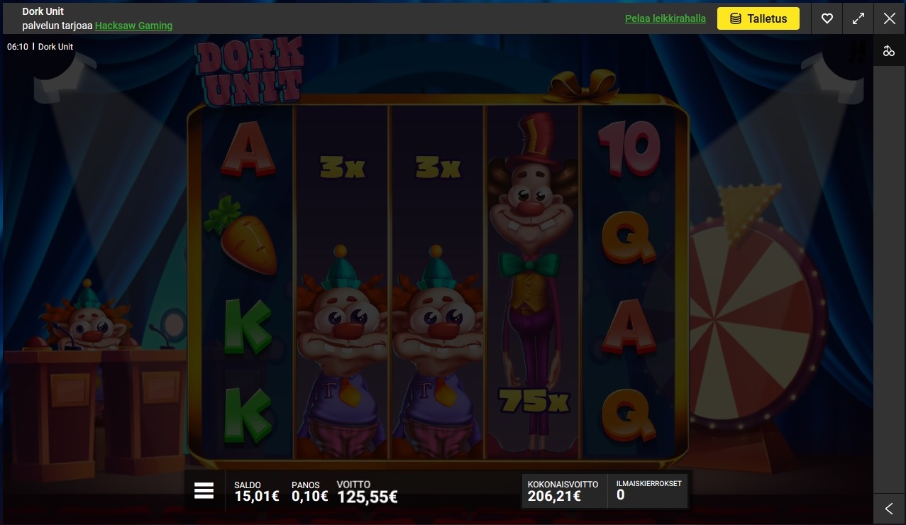 Dork Unit – Unibet (206.2 eur / 0.1 bet) | wunder90