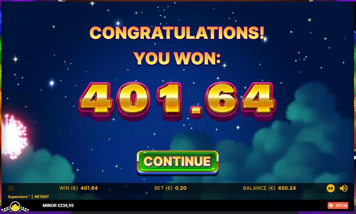 Superstars slot machine online casino gambling big win