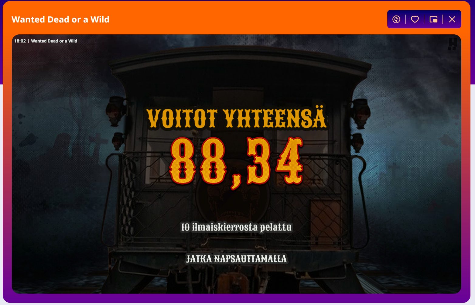 Wanted Dead or a Wild – Pelikaani (88.34 eur / 0.20 bet) | Ihalaiska