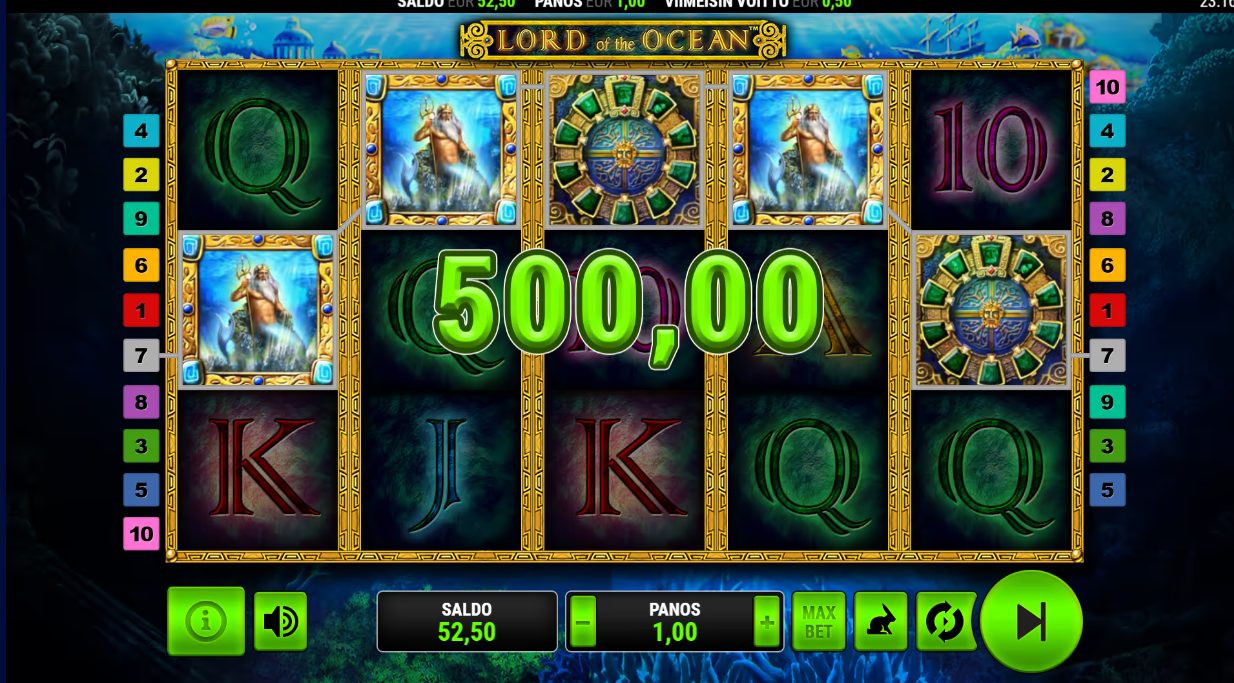 Lord of the Ocean – Unibet (500 eur / 1 bet) | Kapteni85
