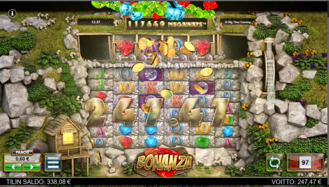 Bonanza Megaways – Unibet (247.47 eur / 0.6 bet) | Kapteni85