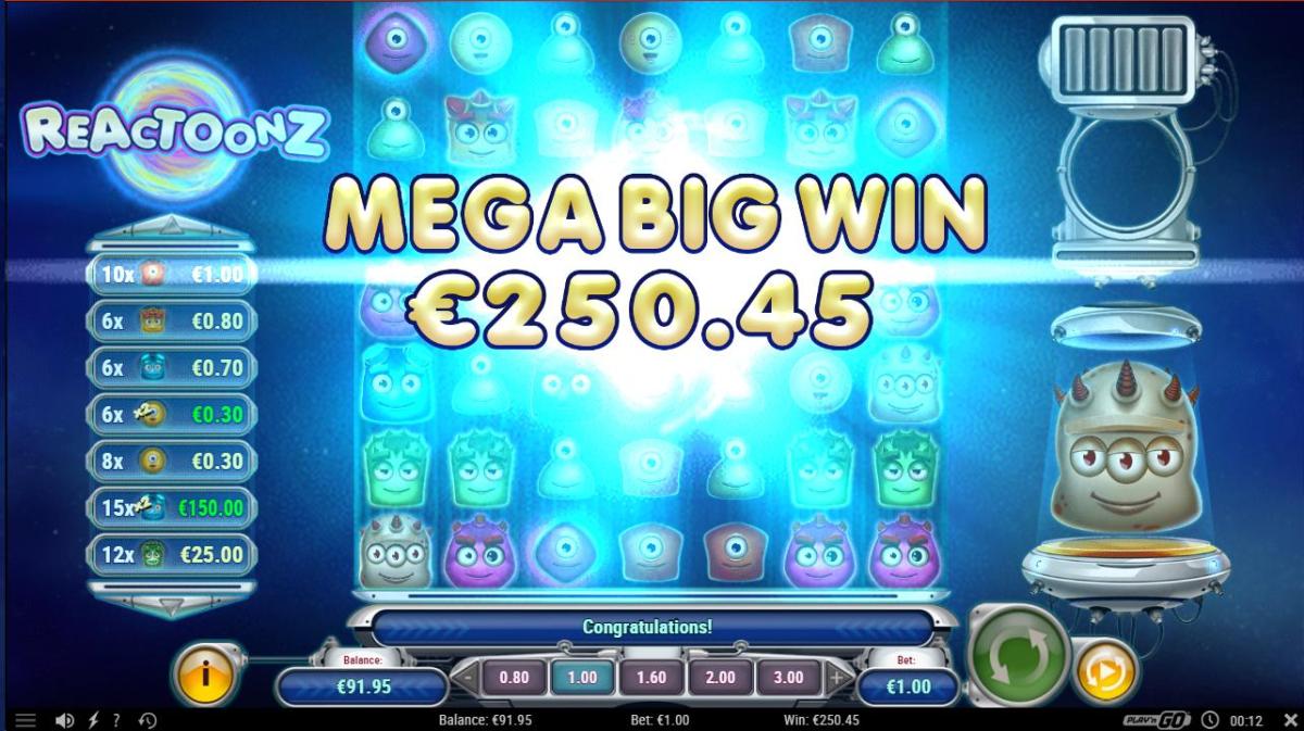 Reactoonz – BetRebels (250.45 eur / 1 bet) | Kapteni85