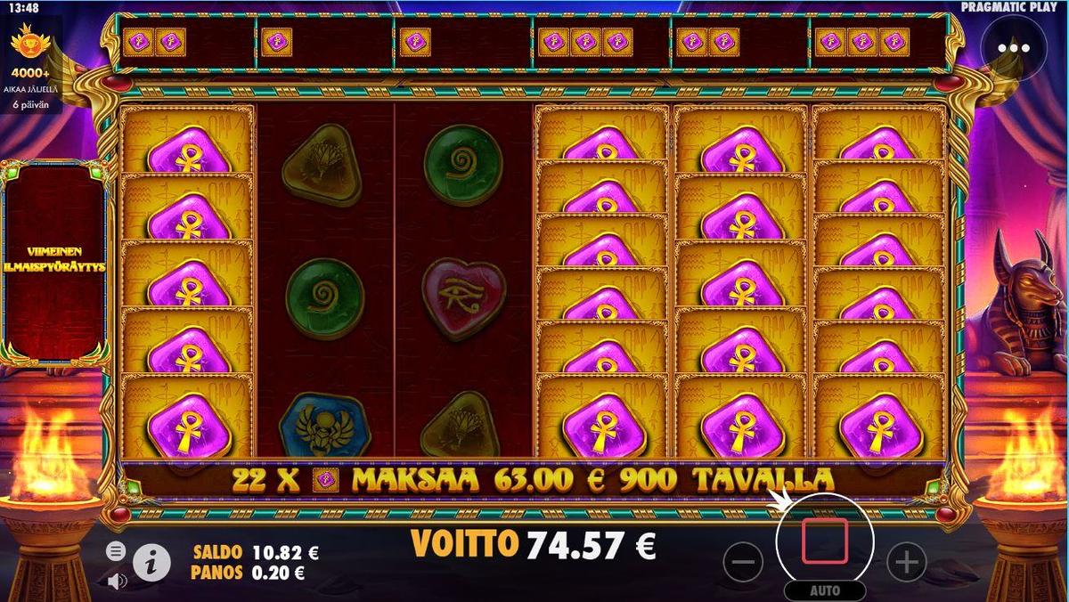 Book Of Golden Sands slot machine online casino gambling big win