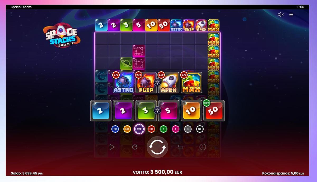 Space Stacks slot machine online casino gambling big win