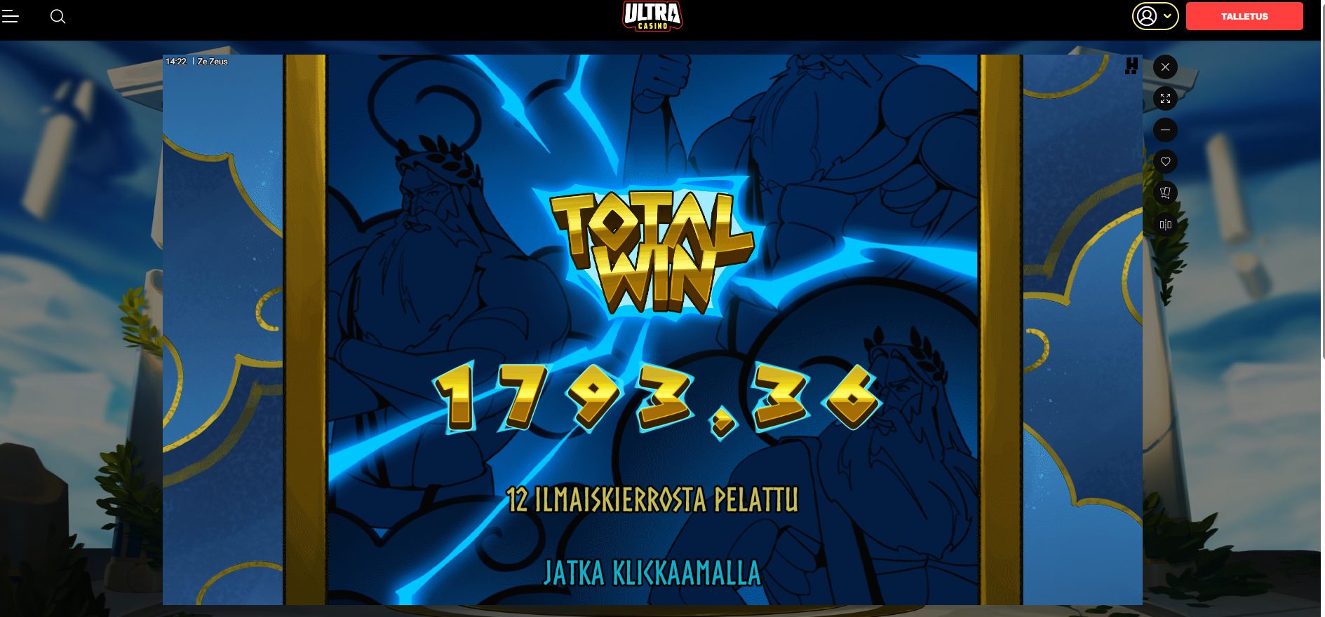 ze zeus – Ultra (1793.36 eur / 0.8 bet) | johi