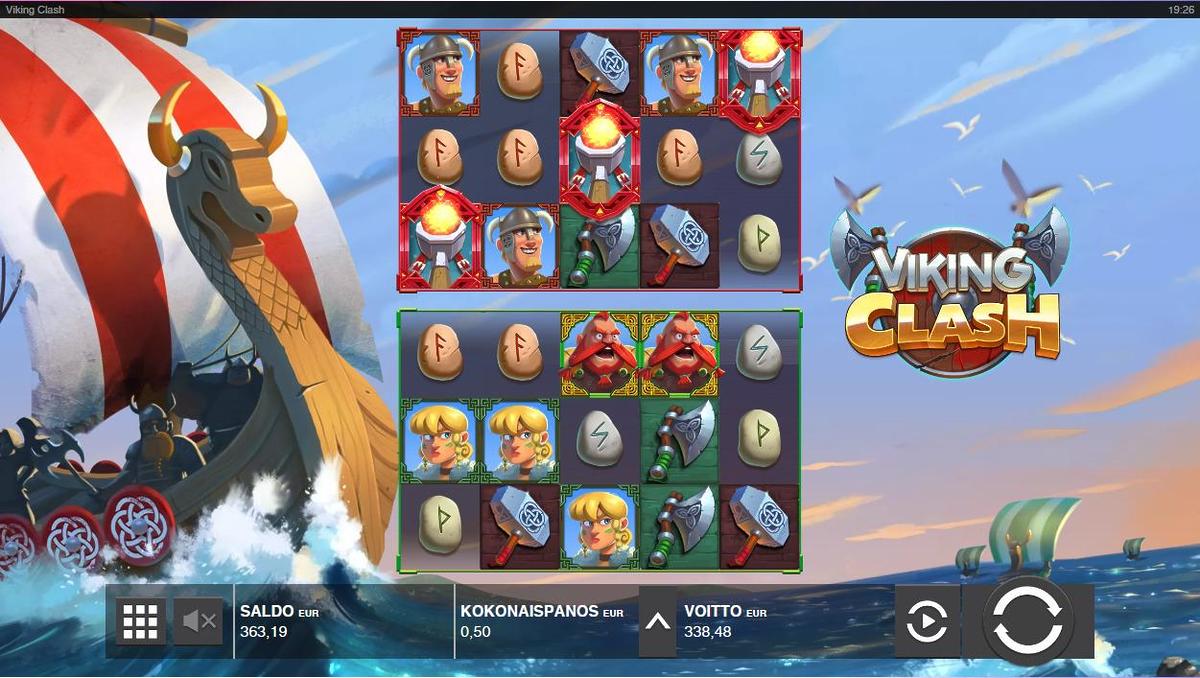 Viking Clash slot machine online casino gambling big win