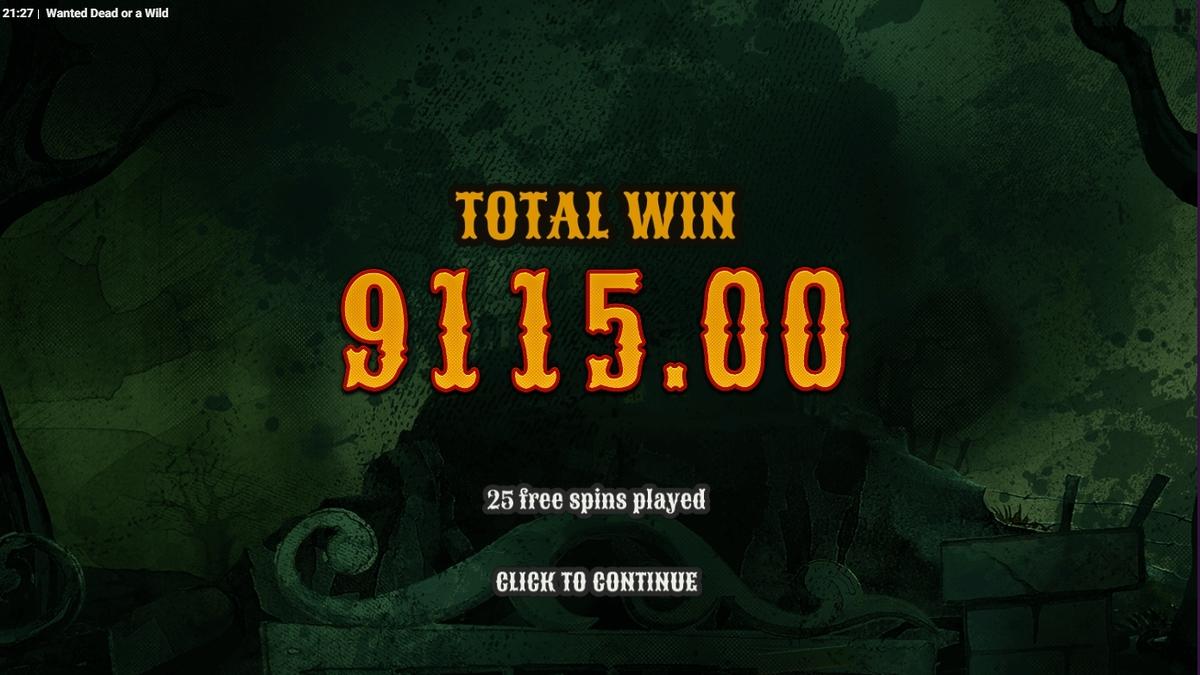 Wanted Dead Or A Wild slot machine online casino gambling big win