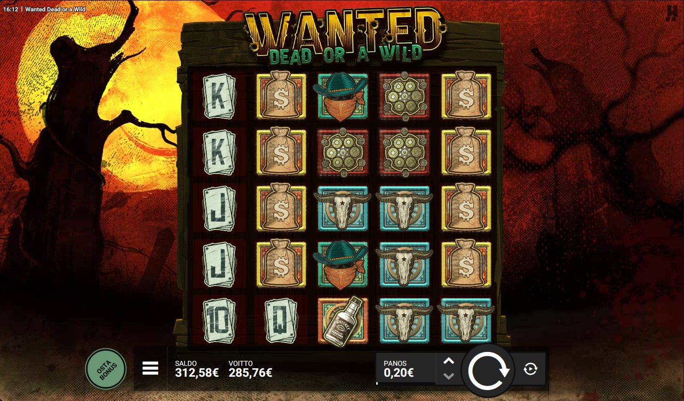 Wanted Dead or a Wild – Jokeri (285.76 eur / 0.2 bet) | Annero