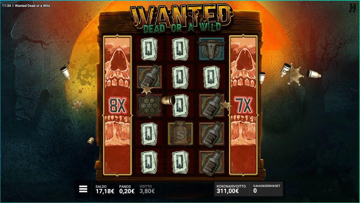 Wanted Dead or a Wild – Chipz (311 eur / 0.2 bet) | Annero