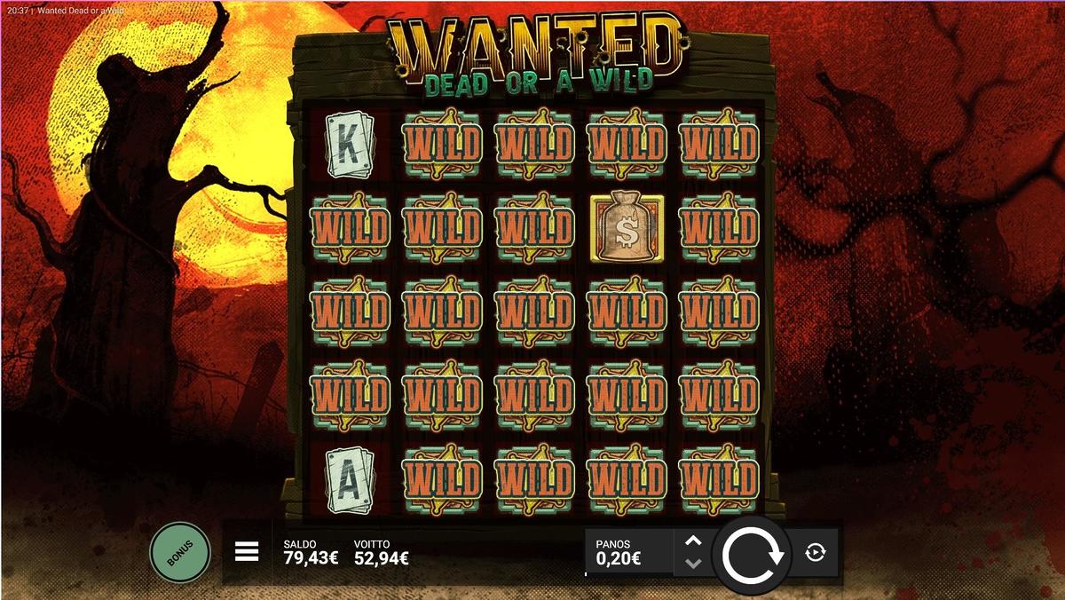 Wanted Dead Or A Wild slot machine online casino gambling big win