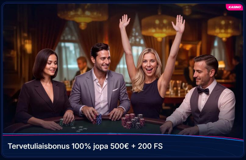 Boomerang Betin kasinon tervetuliaisbonus: 100% jopa 500€ asti ja 200 ilmaiskierrosta.