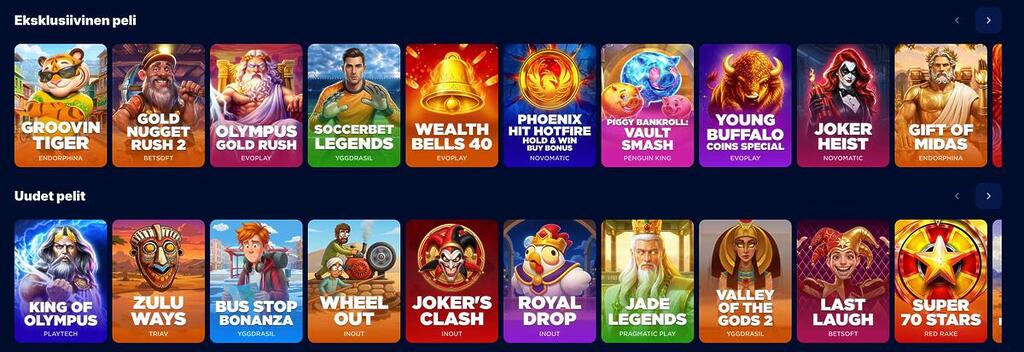 FiestaSlots Casino pelivalikoima ja aulavaikutelma