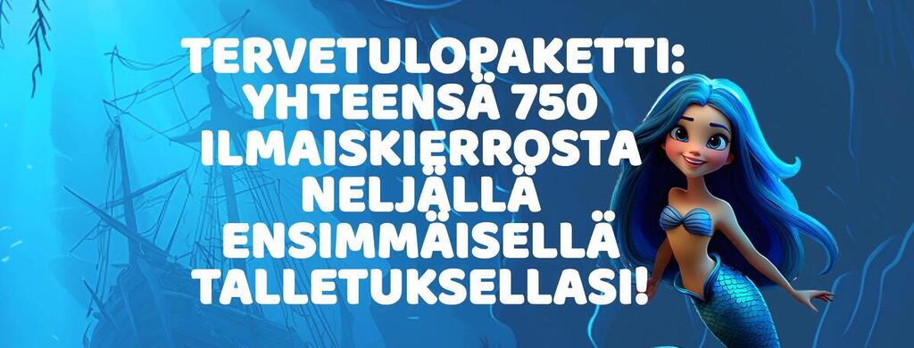 Helmi Casinon tervetuliaisbonus: yhteensä 750 ilmaiskierrosta neljällä ensimmäisellä talletuksella.