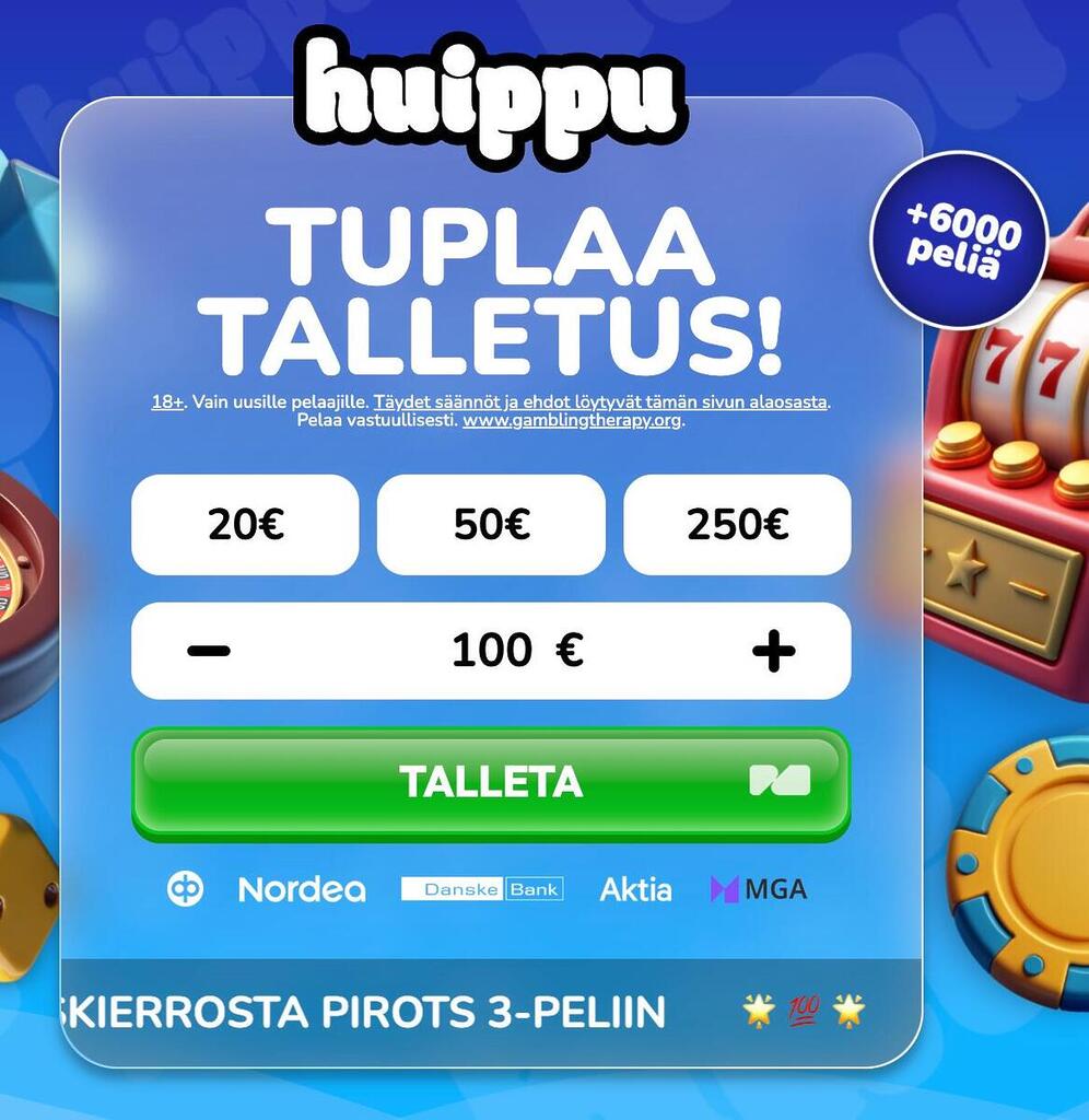 huippu kasino zimpler talletus