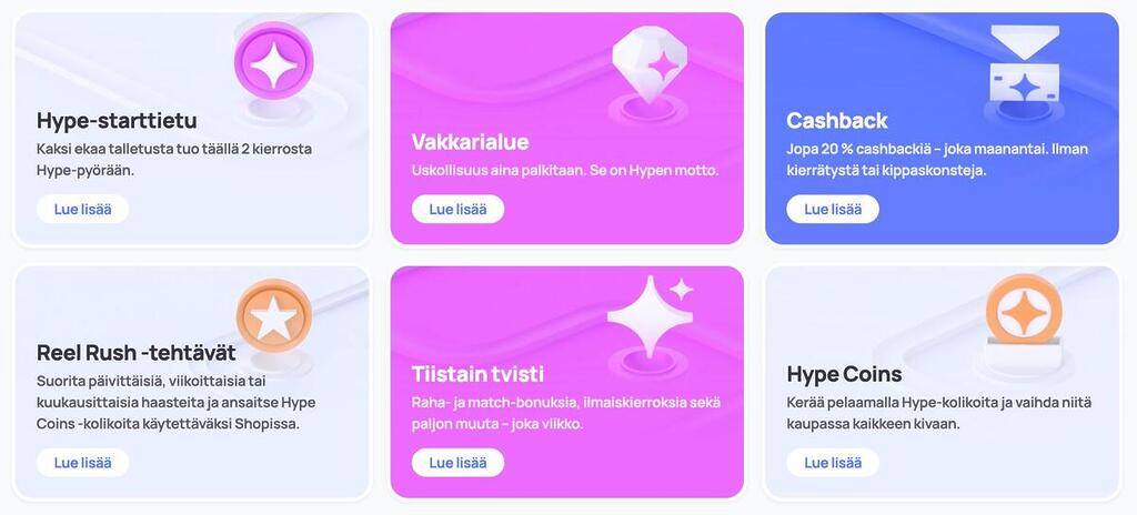 Hypekasino kampanjat ja edut