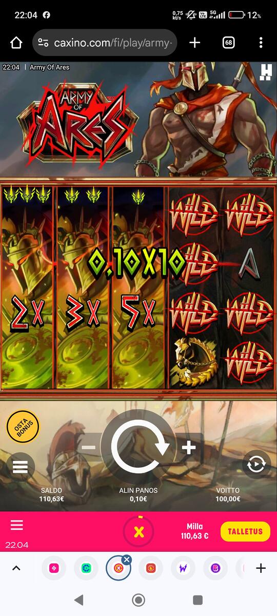 Sword of Ares – Caxino (100 EUR / 0.10 bet) | Millah