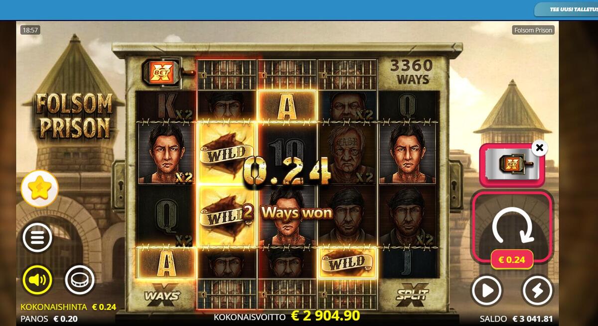 folsom prison – SuperNopea (2904.90 EUR / 0.20 bet) | Ihalaiska