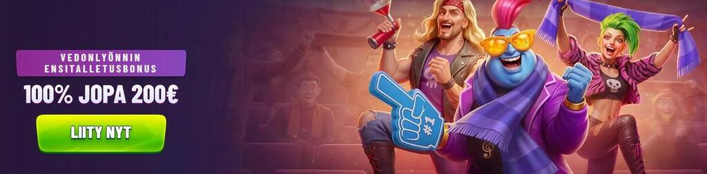 Mr Pacho Casinon vedonlyönnin ensitalletusbonus: 100% bonus jopa 200€ asti.