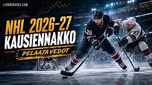 NHL 2026-27 kausiennakko ja pelaajavedot sekä kaksi jääkiekkoilijaa jäällä