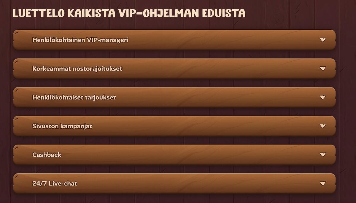 Roostino kasinon VIP-ohjelman edut, kuten henkilökohtainen VIP-manageri, korkeammat nostorajat ja cashback