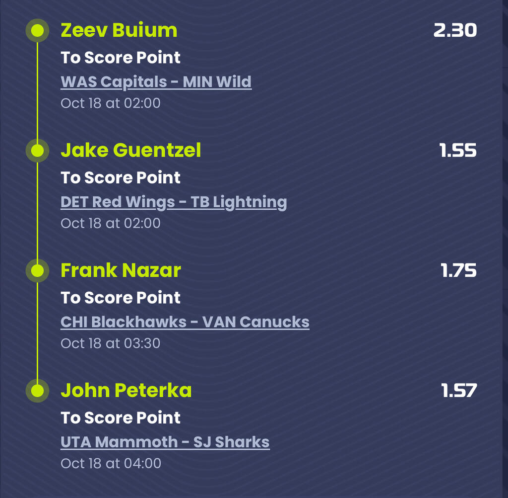 Vihis' Daily betting coupon (17-10-2025)