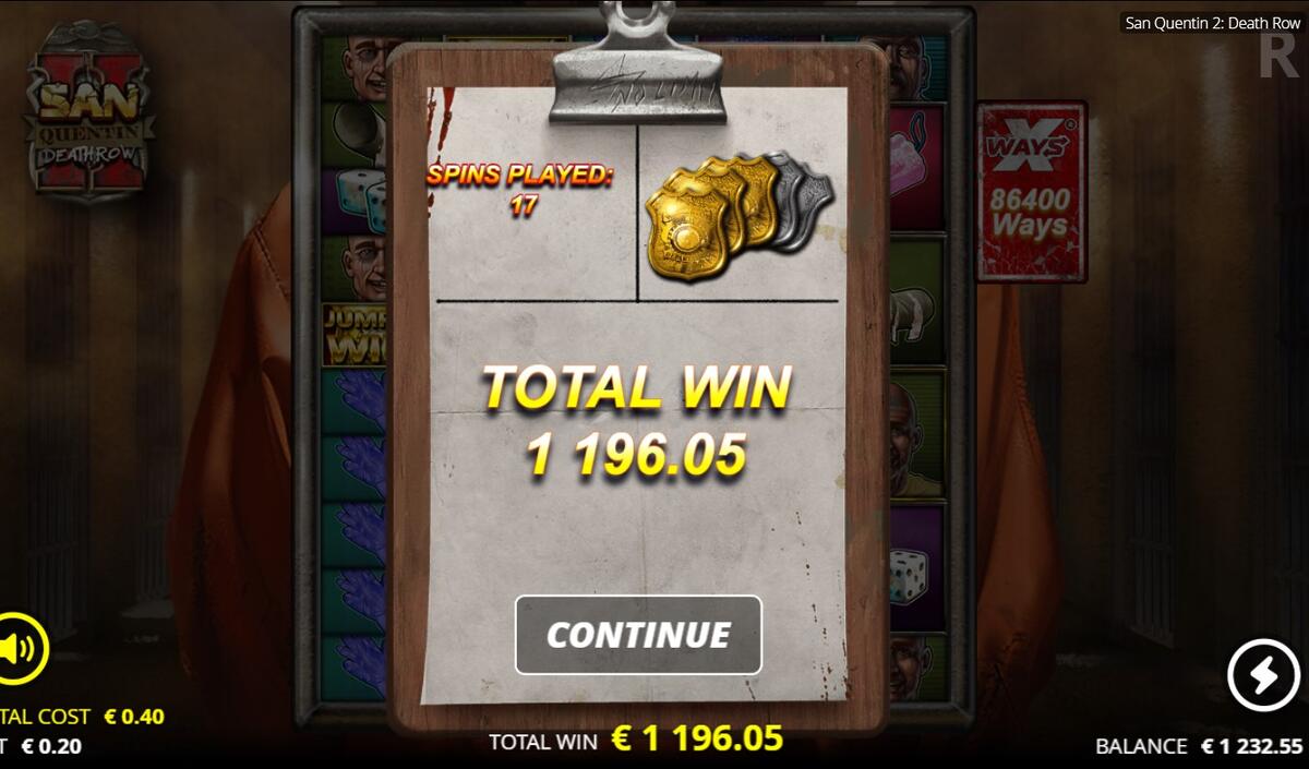 san quentin death row – ReSpin (1196 EUR / 0.2 bet) | kalsarini