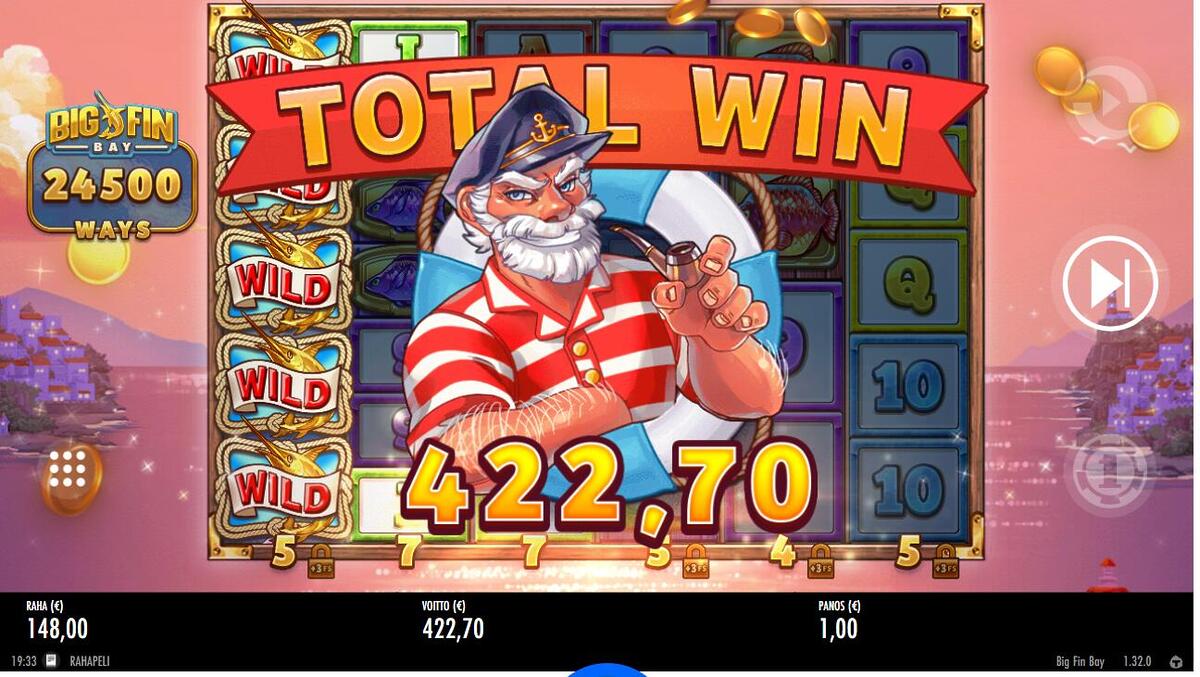 Big Fin Bay – Pelikioski (422.7 EUR / 1 bet) | Kapteni85